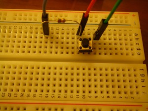 Example02の間違ったタクトスイッチのつけ方 Example02の間違ったタクトスイッチのつけ方